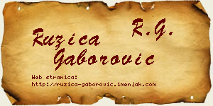 Ružica Gaborović vizit kartica